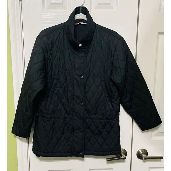 L.L. Bean Jackets & Blazers - LL Bean Traveler Black Quilted Diamond Stitched Jacket Women’s Size PM‎